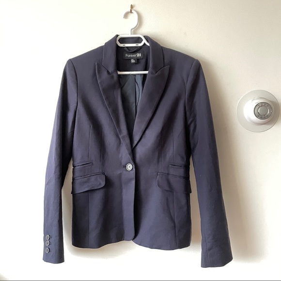 Forever 21 Navy Blazer - Picture 1 of 6